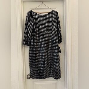 Jessica Howard Black Sequin Dress